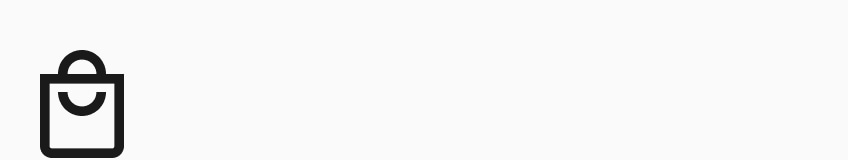 Sleek black and white shopping bag icon.