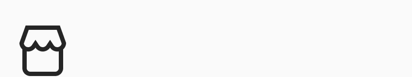 Stylized black and white shop icon.