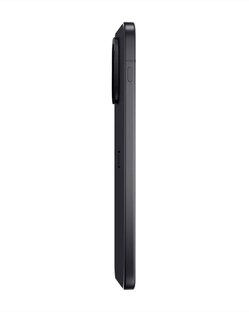 OnePlus 15R Charcoal Black – boczny profil i wyspa aparatów
