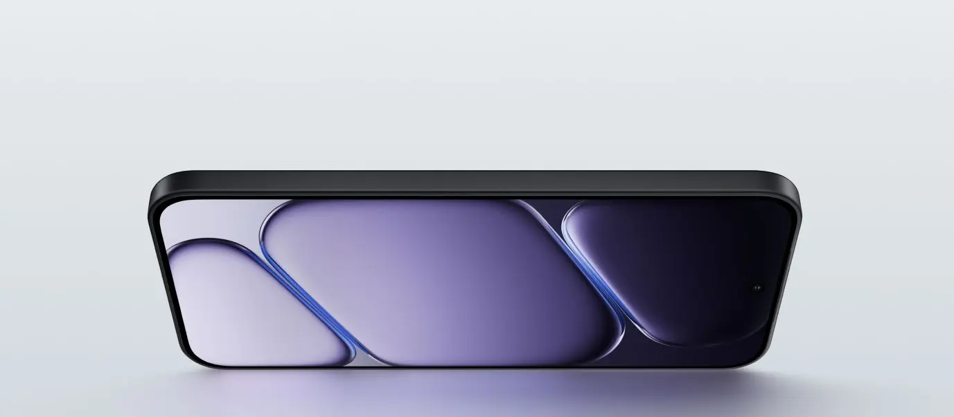 OnePlus Turbo 6 shown horizontally from the front with display visible