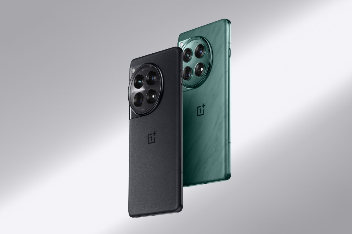 Sleek green and black smartphone with multiple camera lenses.